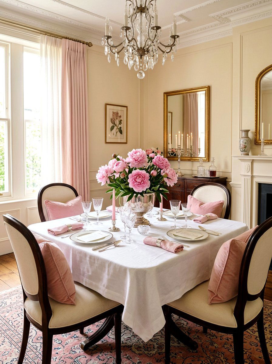 Pink Peony Table Arrangement - 25 Spring Centerpiece Ideas