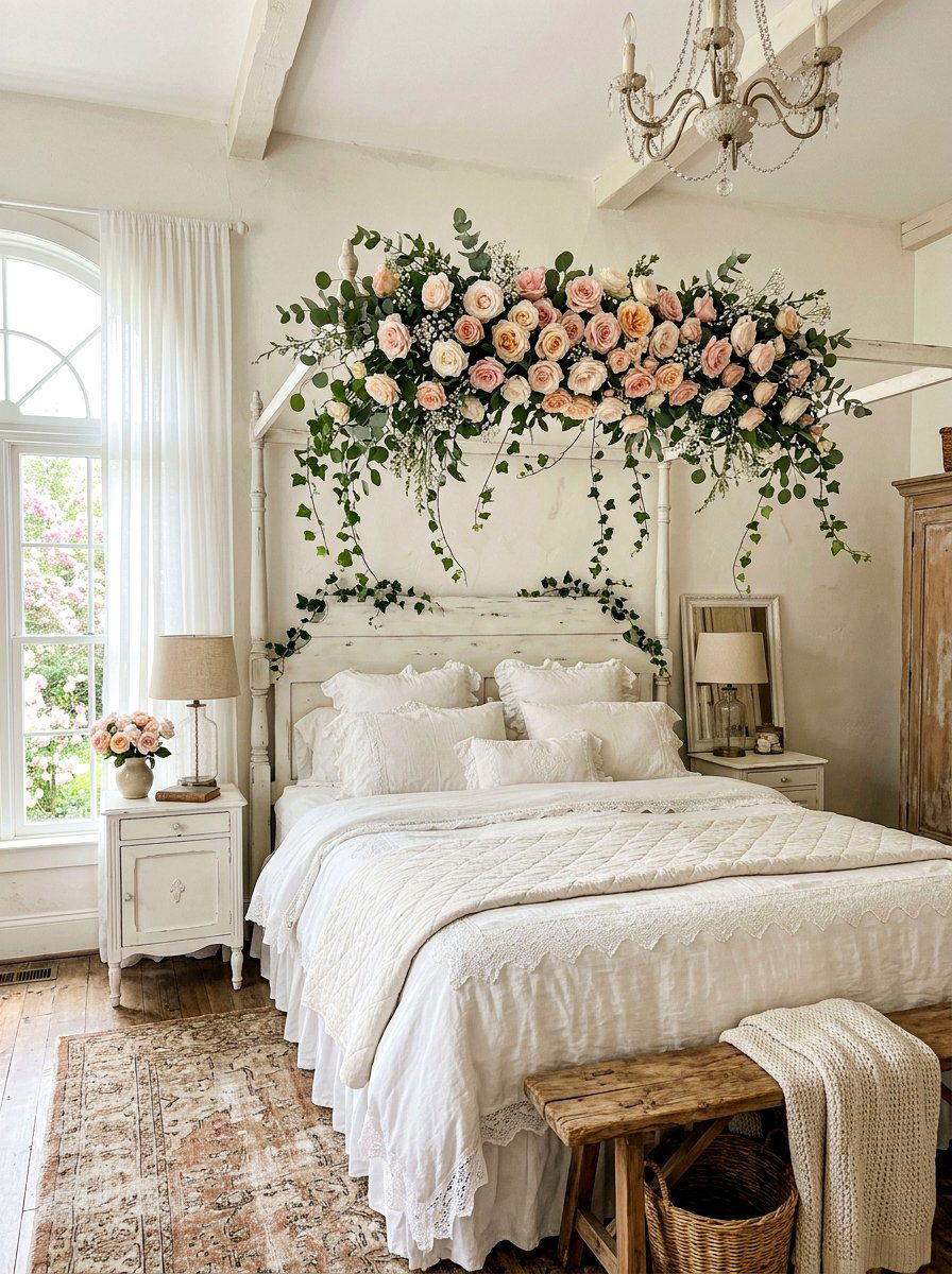 Pink Rose Swag - 25 Spring Swag Arrangement Ideas