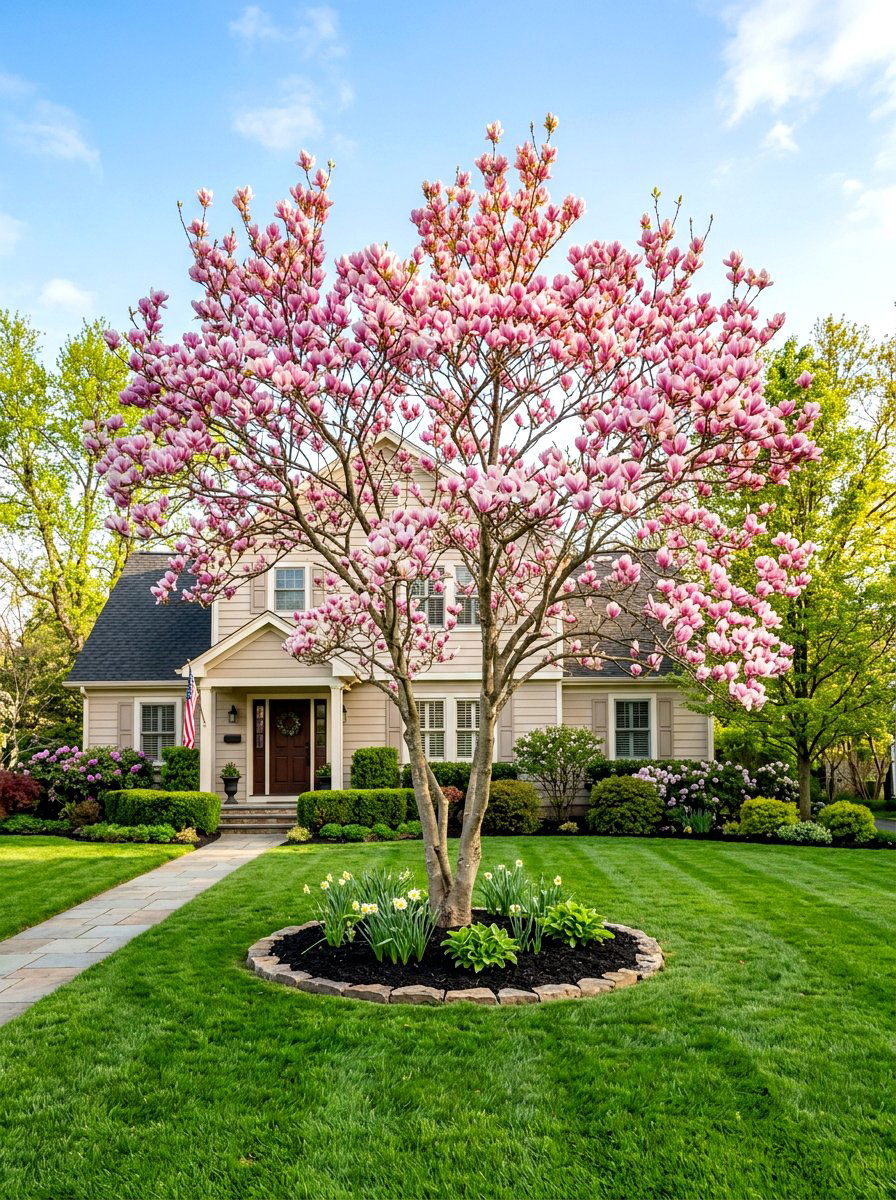 Pink Saucer Magnolia - 25 Spring Magnolia Tree Ideas