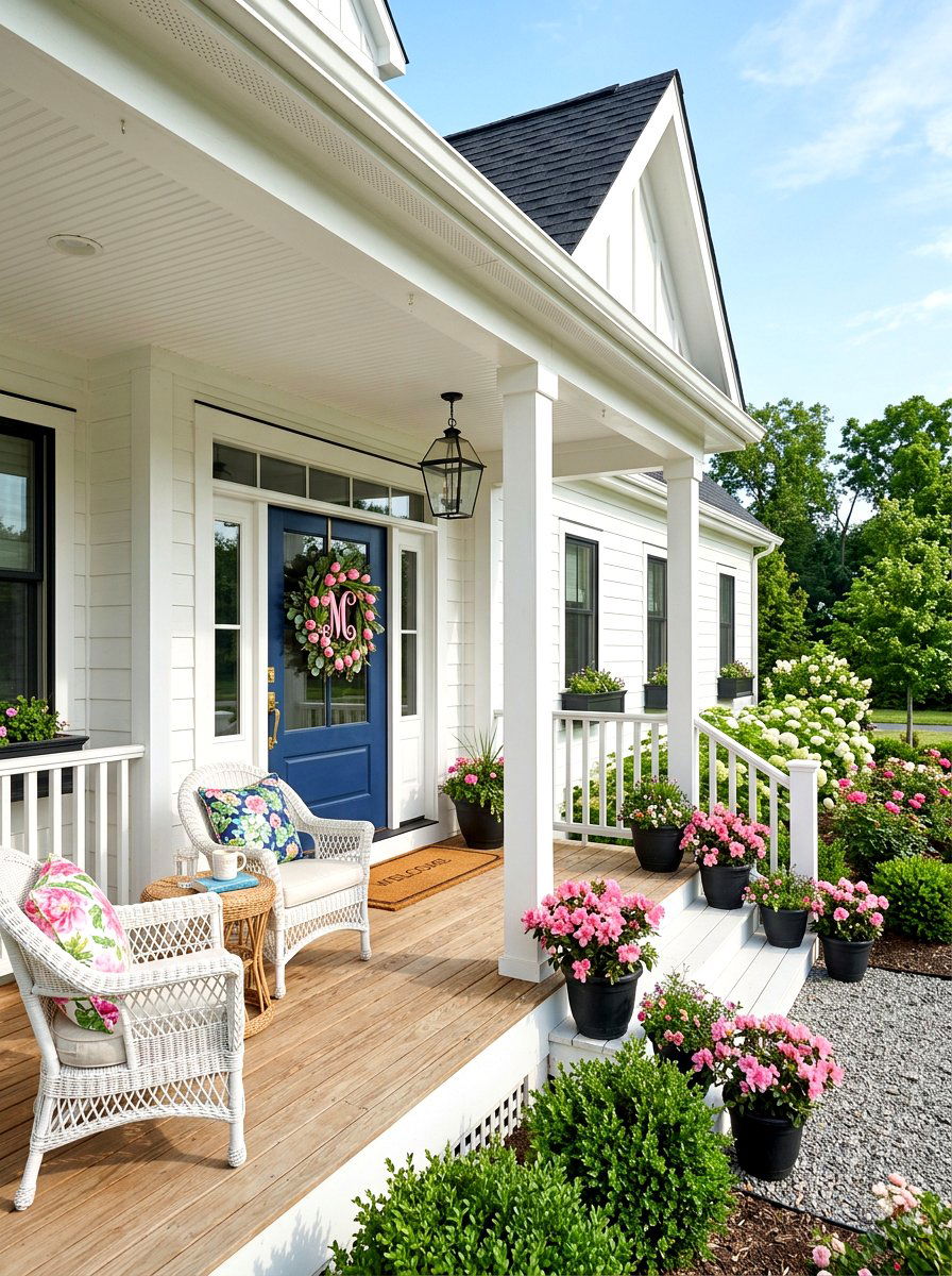 Pink Tulip Monogram Wreath - 25 Spring Initial Wreath Ideas