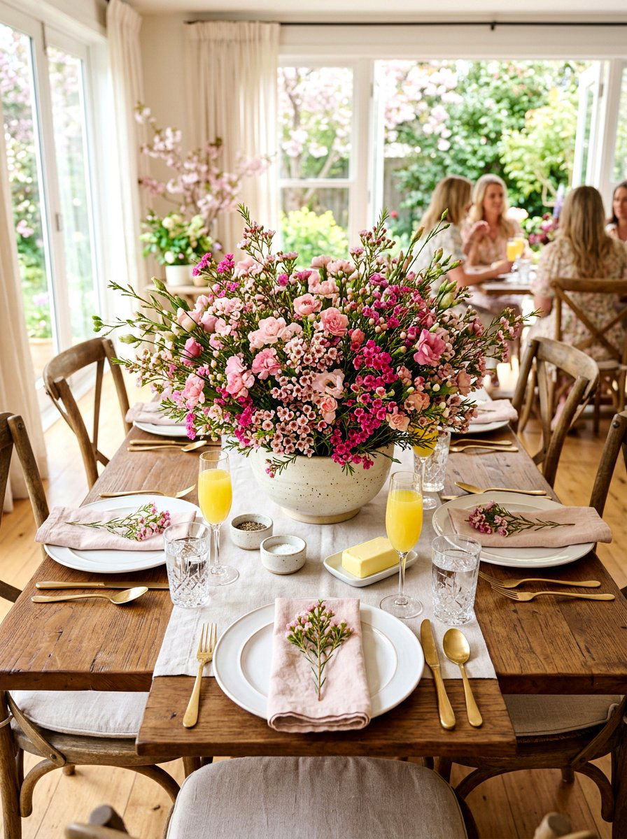 Pink Wax Flower Centerpiece - 25 Spring Wax Flower Ideas