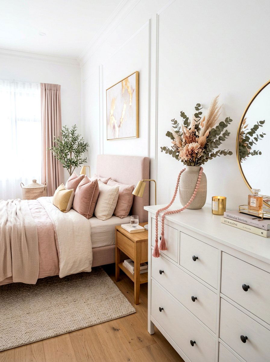 Pink bead garland - 25 Spring Wooden Bead Garland Ideas