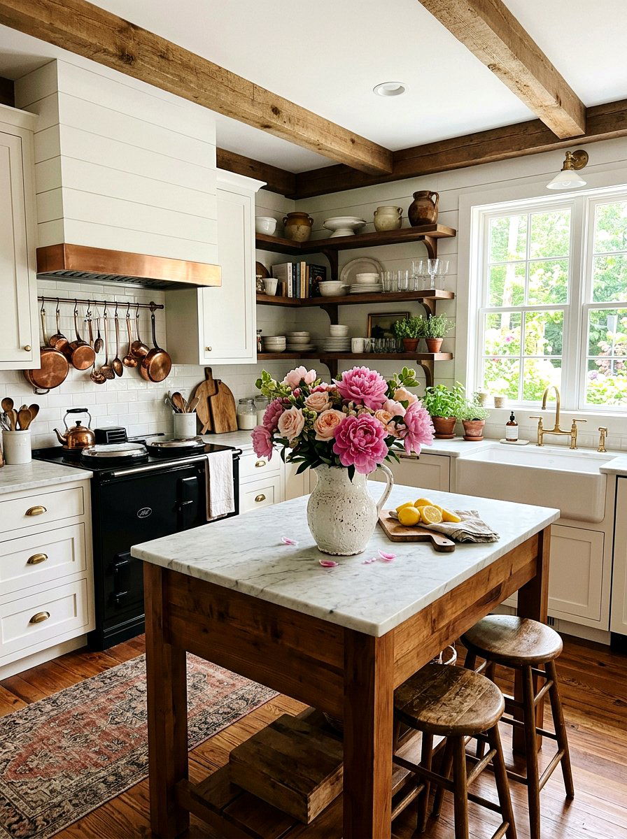 Pink peony kitchen pitcher - 25 Spring Fresh Flower Ideas