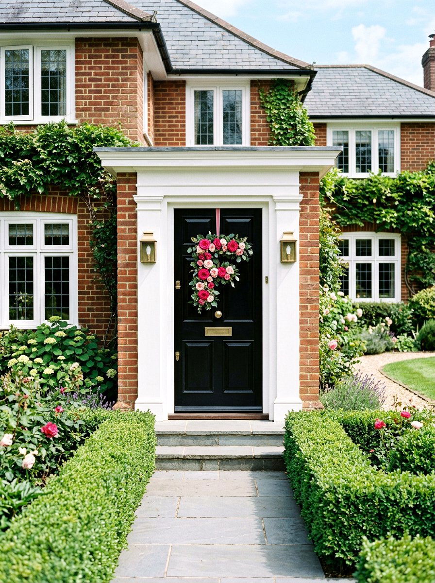 Pink rose letter wreath - 25 Spring Letter Wreath Ideas