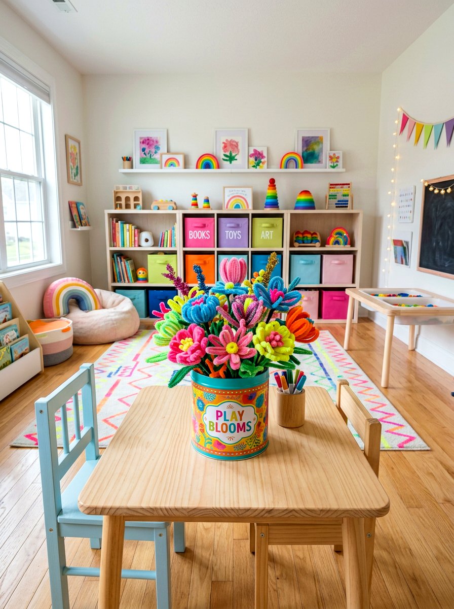 Pipe Cleaner Blooms - 25 Spring Flower Craft Ideas