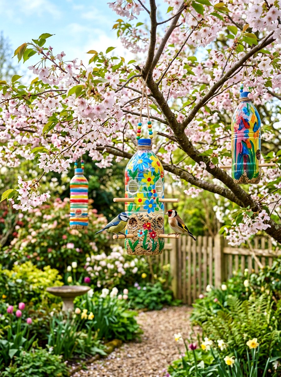 Plastic Bottle Bird Feeder - 25 Spring Kids Craft Ideas