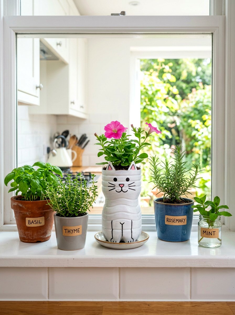 Plastic bottle planter - 25 Spring Craft Ideas for Kids