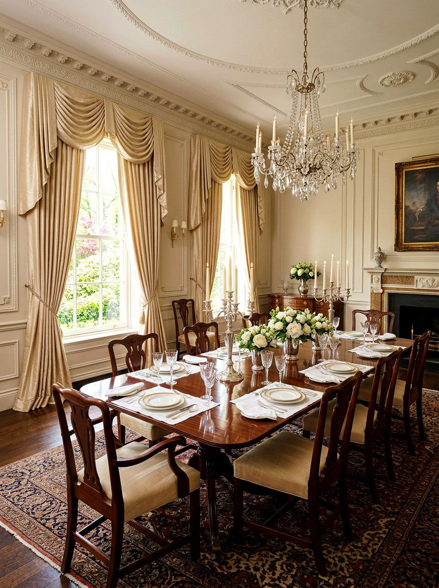 Pleated Silk Drapes - 25 Spring Curtain Ideas