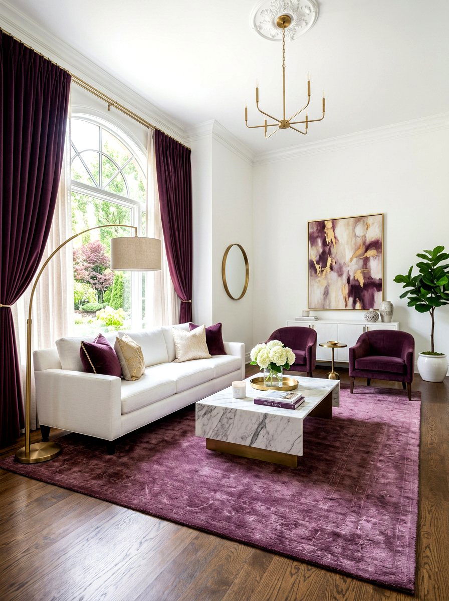 Plum Living Room - 25 Spring Fruit Decor Ideas