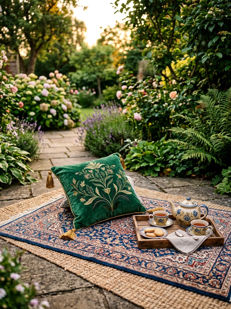 Plush Decorative Velvet Pillow - 25 Spring Picnic Decor Ideas