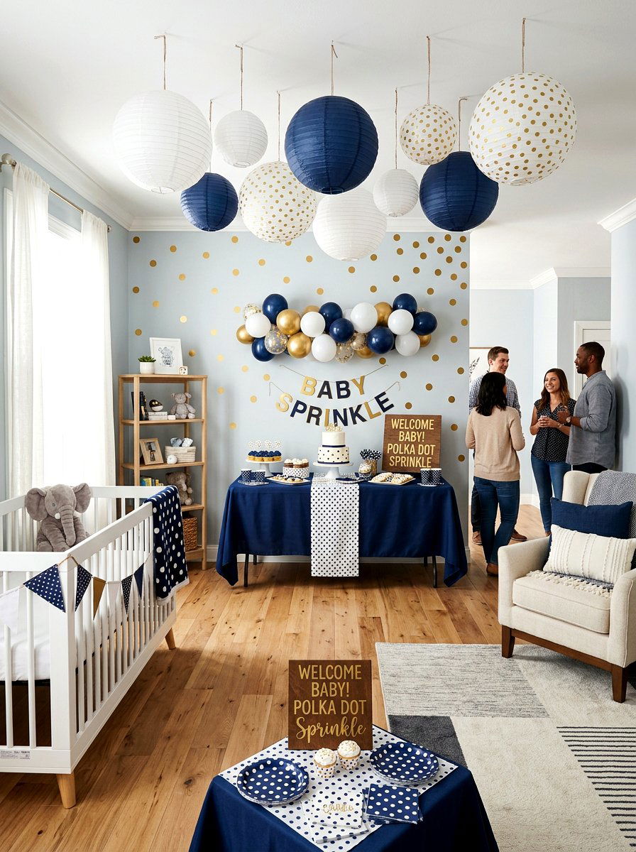 Polka Dot Baby Sprinkle - 25 Spring Sprinkle Party Decor Ideas