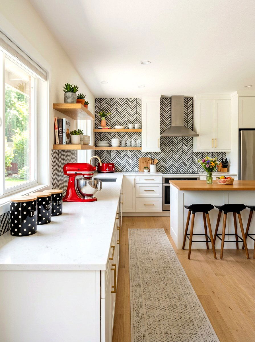 Polka Dot Kitchen Jars - 25 Spring Kitchen Canisters Ideas