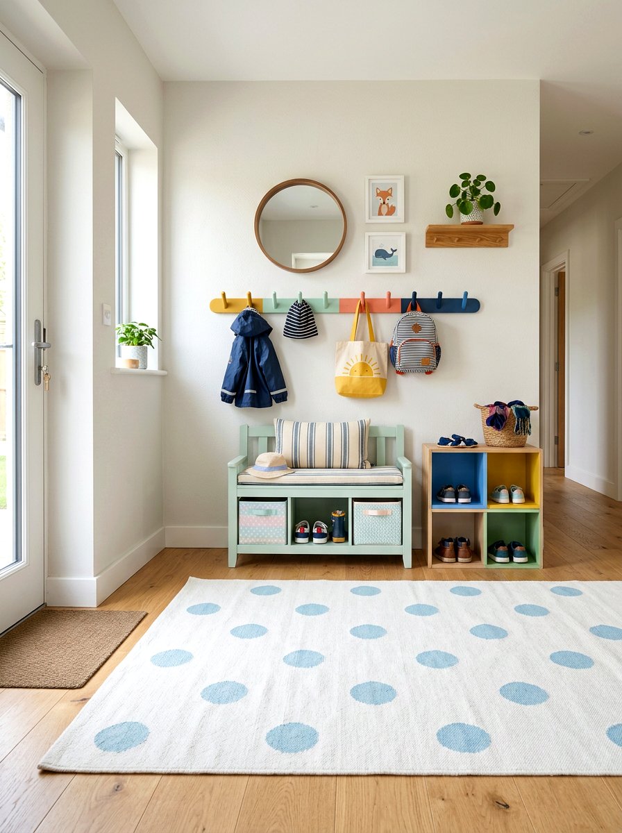 Polka Dot Rug - 25 Spring Entryway Rug Ideas