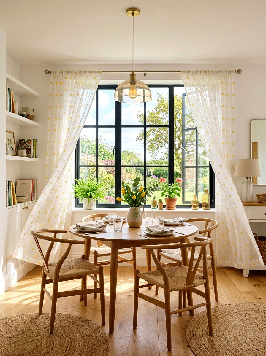 Polka dot curtains - 25 Spring Polka Dot Decor Ideas