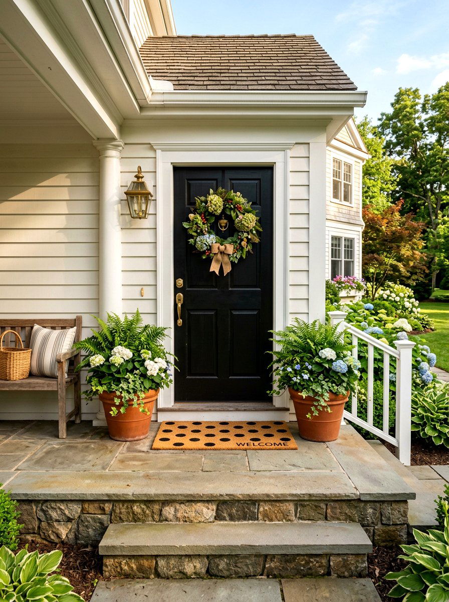 Polka dot doormats - 25 Spring Polka Dot Decor Ideas