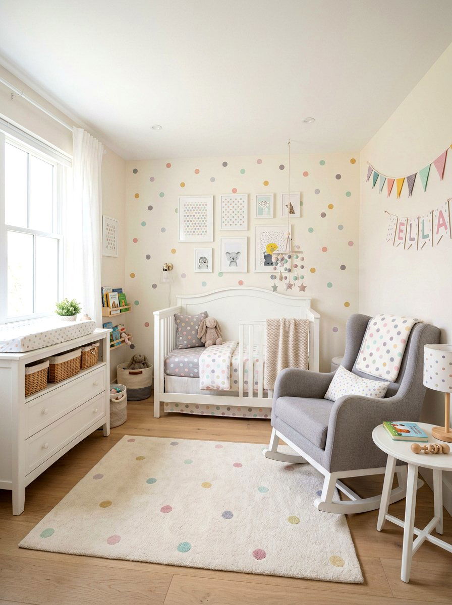 Polka dot nursery decor - 25 Spring Polka Dot Decor Ideas
