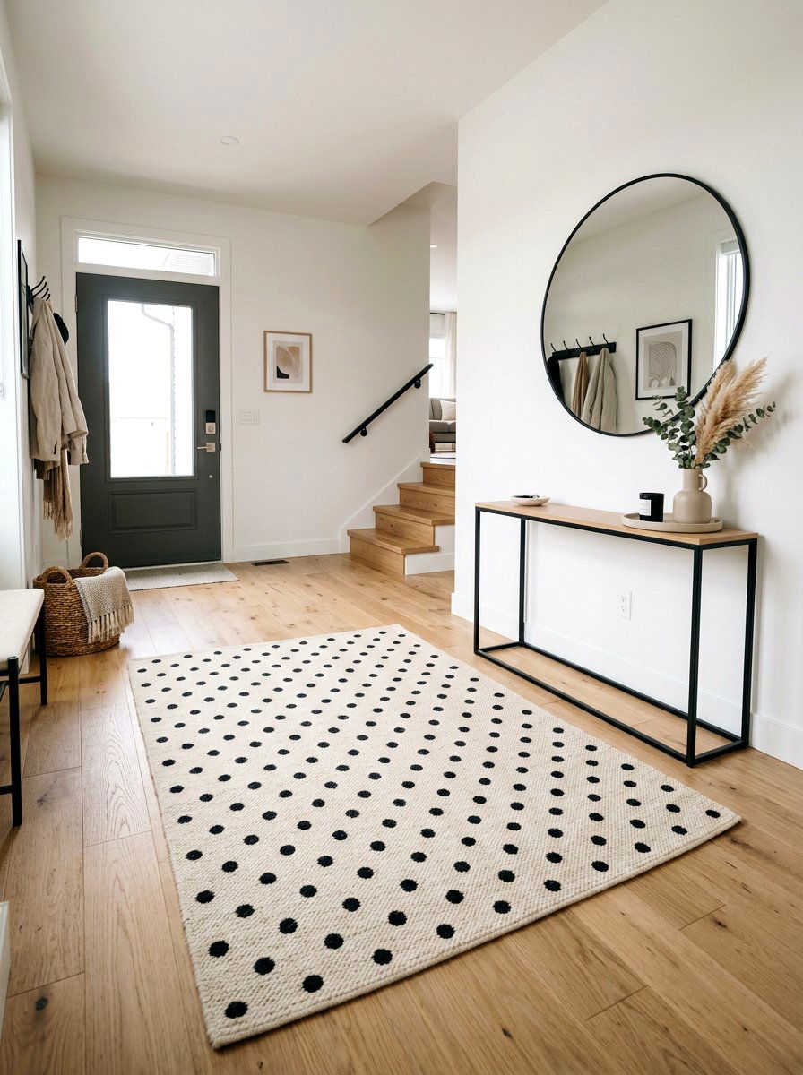 Polka dot rugs - 25 Spring Polka Dot Decor Ideas