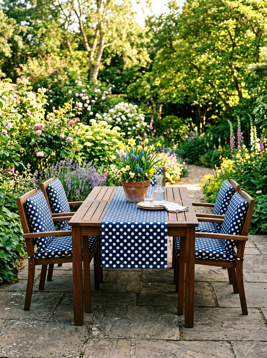 Polka dot table runners - 25 Spring Polka Dot Decor Ideas