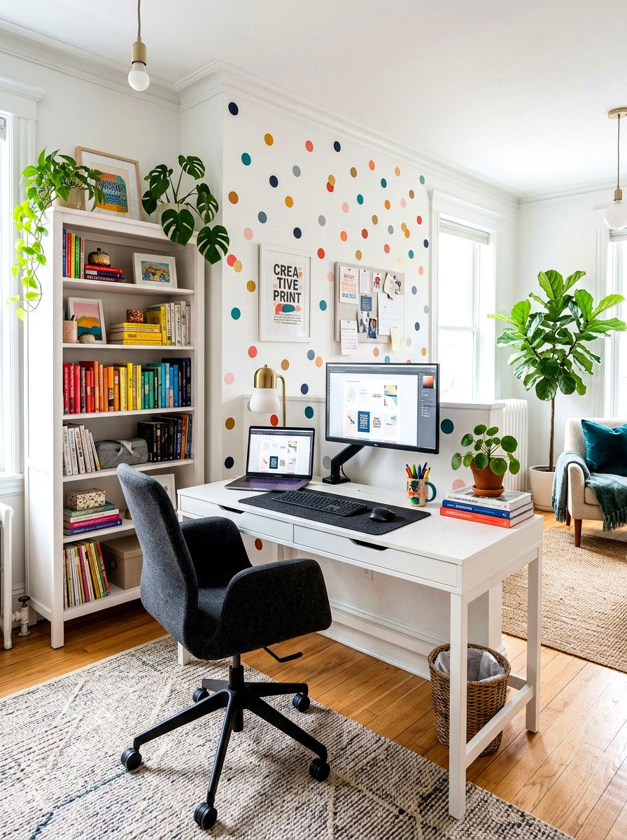 Polka dot wall decals - 25 Spring Polka Dot Decor Ideas