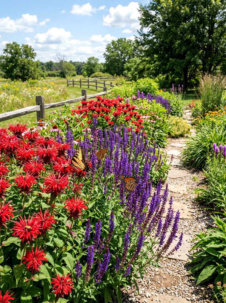 Pollinator Garden Edge - 25 Spring Flower Border Ideas