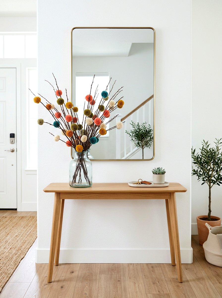 Pom Pom Branch - 25 Spring Pom Pom Decor Ideas