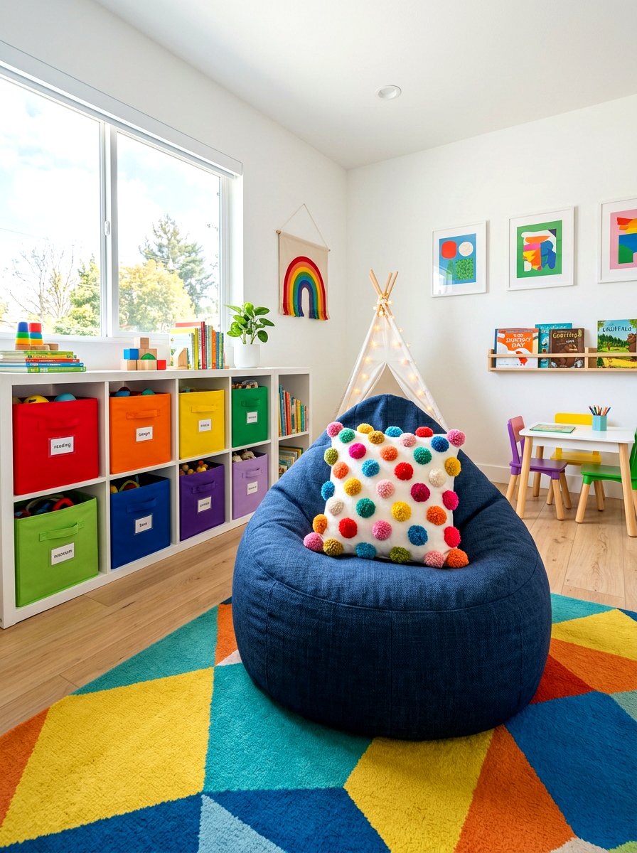 Pom Pom Pillow - 25 Spring Pillow Cover Ideas