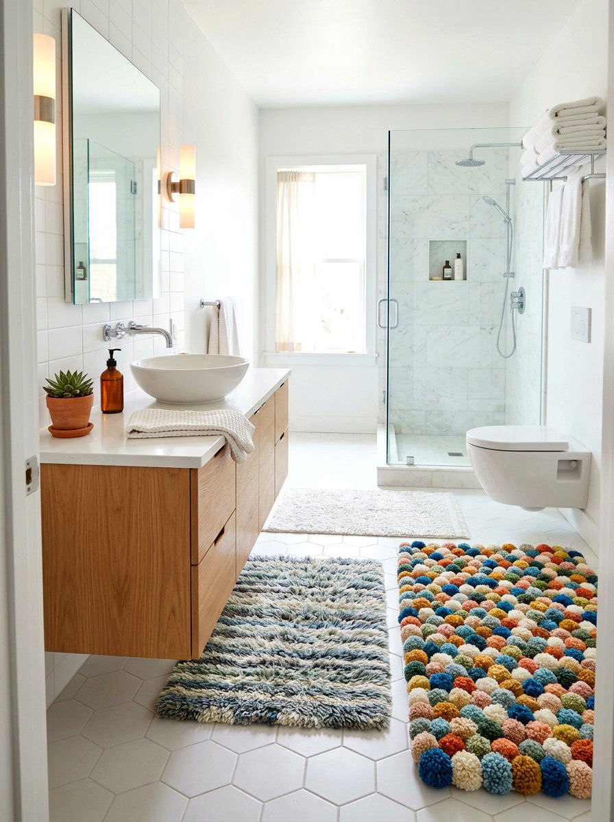 Pom Pom Rug - 25 Spring Pom Pom Decor Ideas