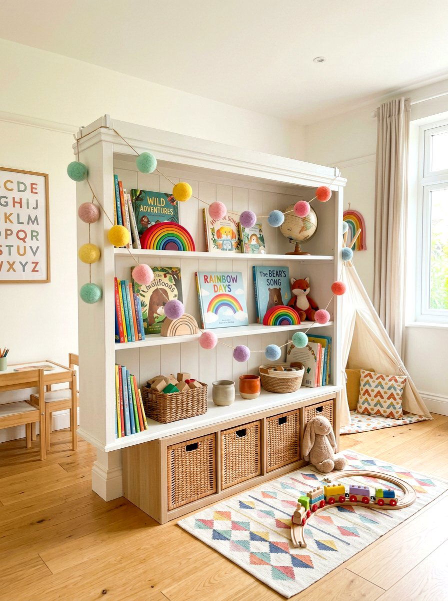 Pom Pom Spring Garland - 25 Spring Bunting Ideas