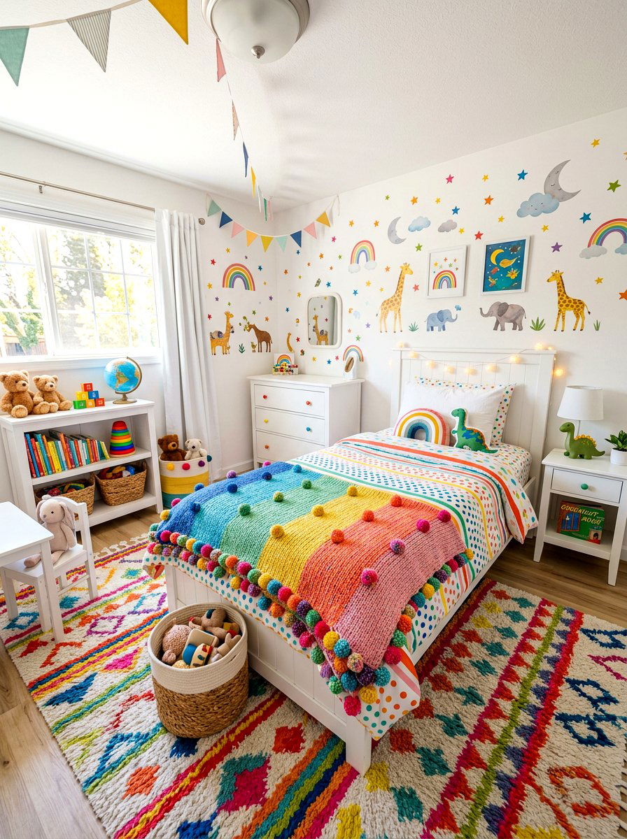 Pom Pom Trim Throw - 25 Spring Throw Blanket Ideas