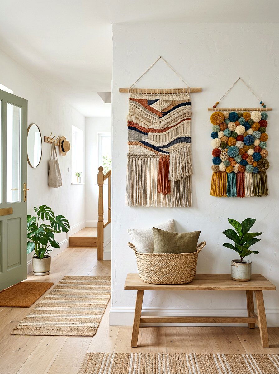 Pom Pom Wall Hanging - 25 Spring Pom Pom Decor Ideas