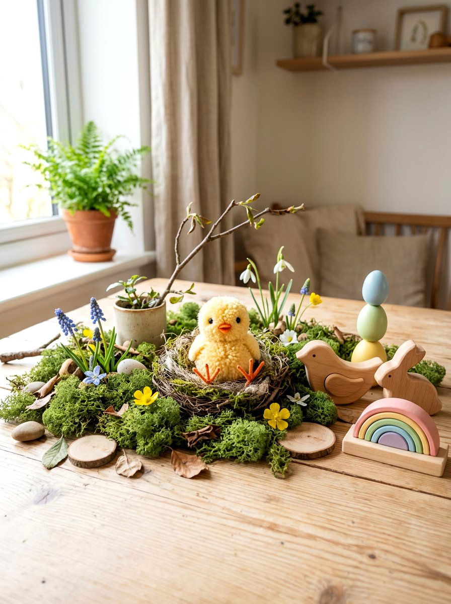 Pom pom chick - 25 Spring Craft Ideas for Kids