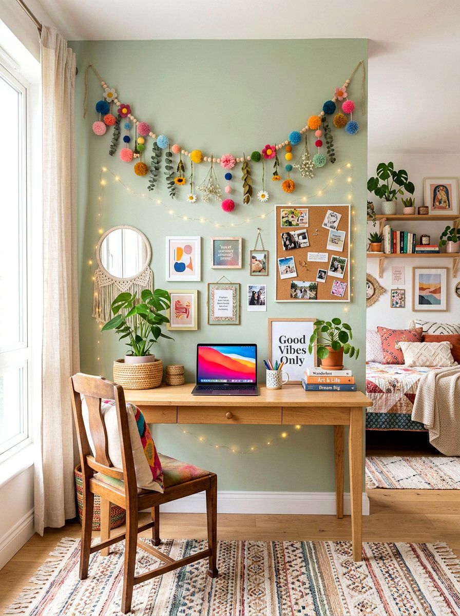 Pom pom floral garland - 25 Spring Flower Garland Ideas