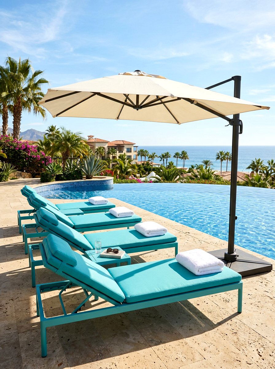 Poolside chaise lounge - 25 Spring Outdoor Furniture Decor Ideas