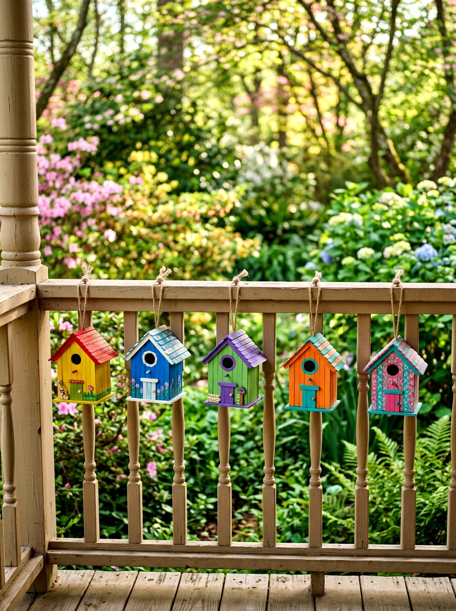 Popsicle Stick Birdhouse - 25 Spring Kids Craft Ideas