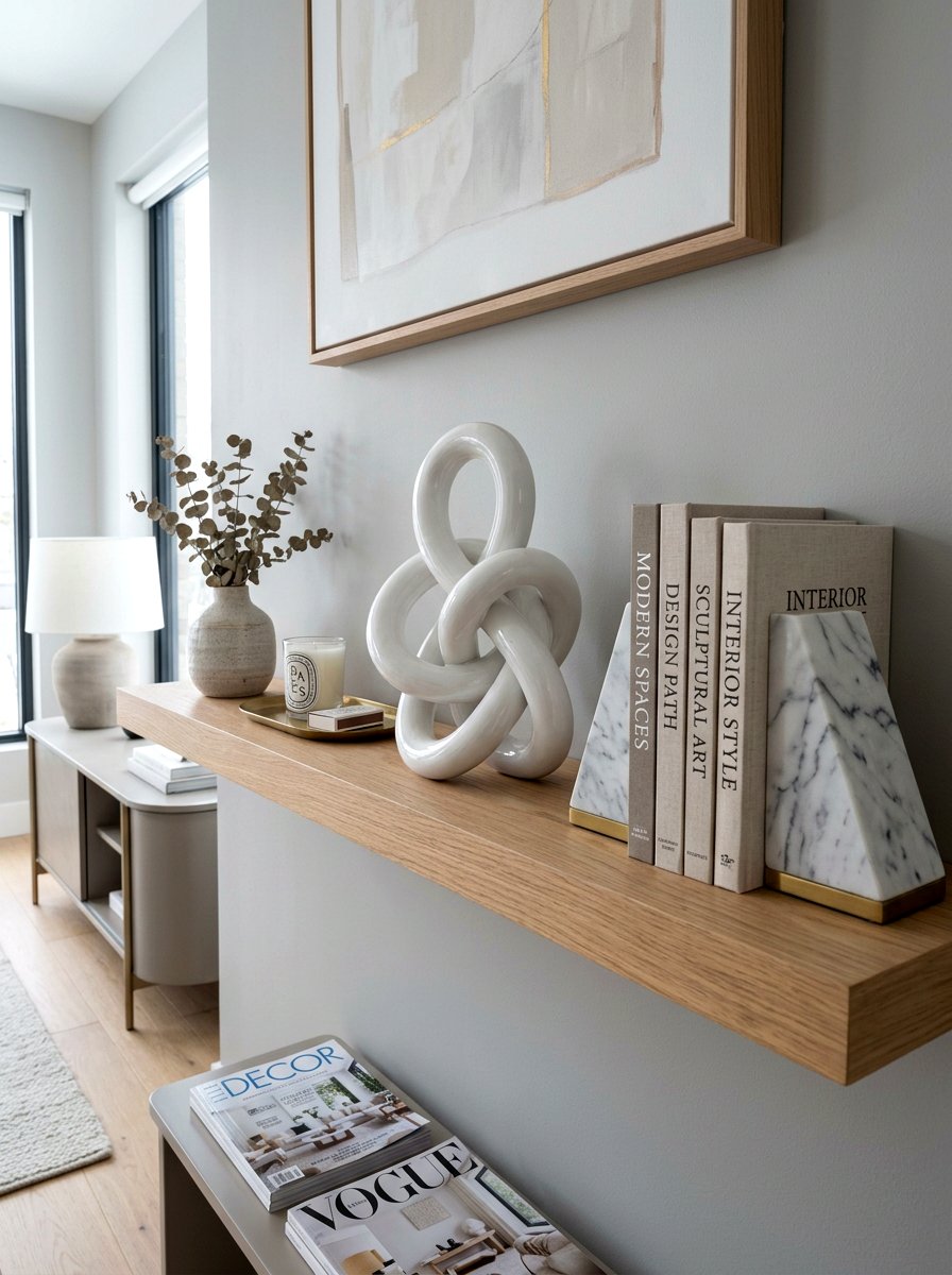Porcelain Home Accent - 25 Spring Bookshelf Styling Ideas