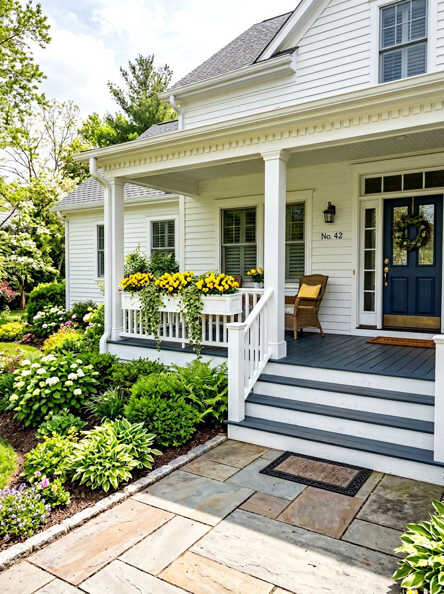Porch Railing Box - 25 Spring Flower Box Ideas