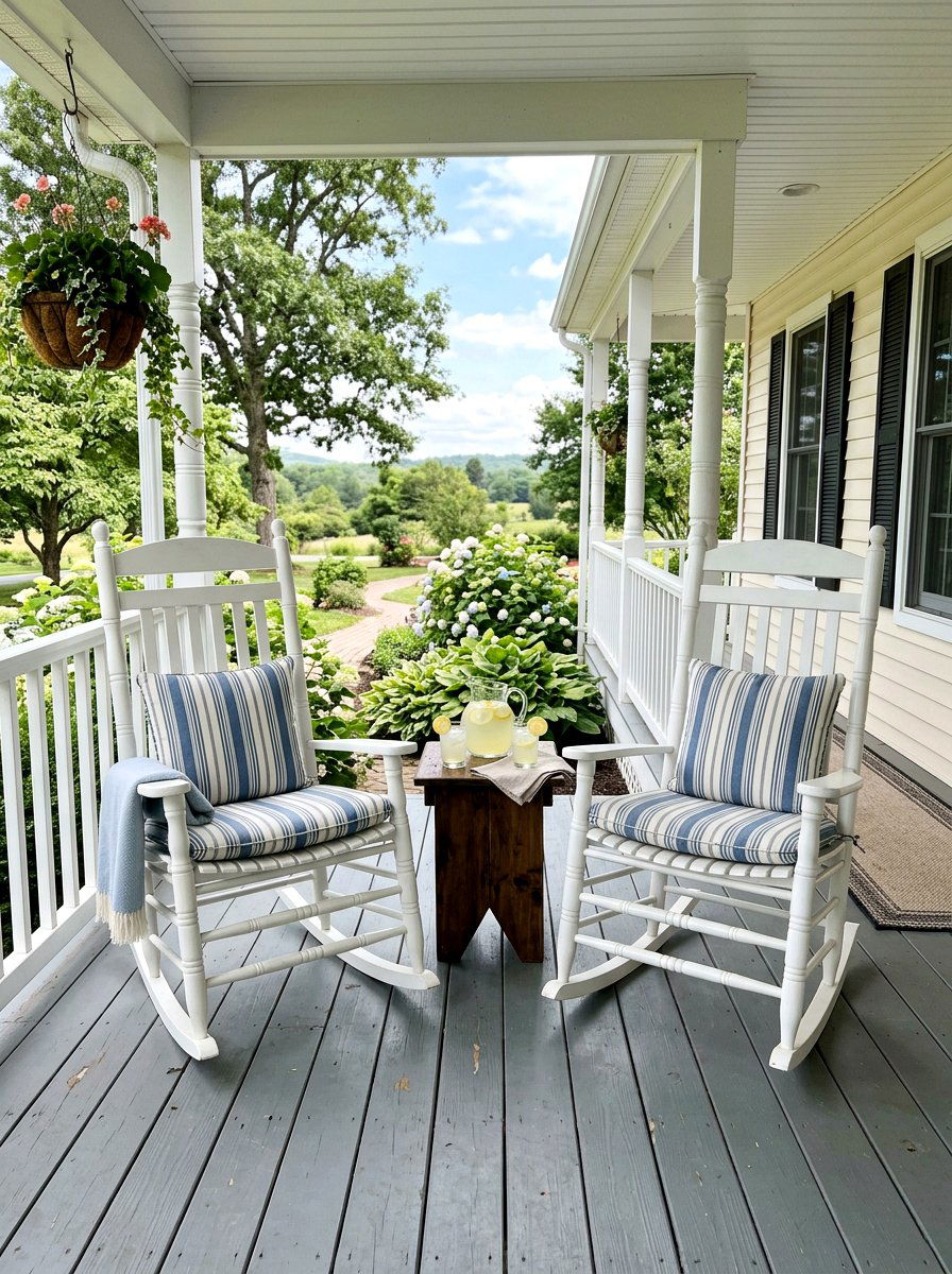 Porch Rocking Chairs - 25 Spring Yard Decor Ideas