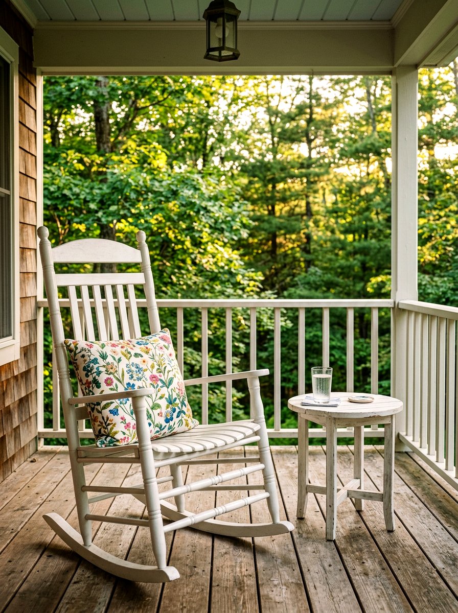 Porch rocking chair - 25 Outdoor Spring Decor Ideas for Front Porch