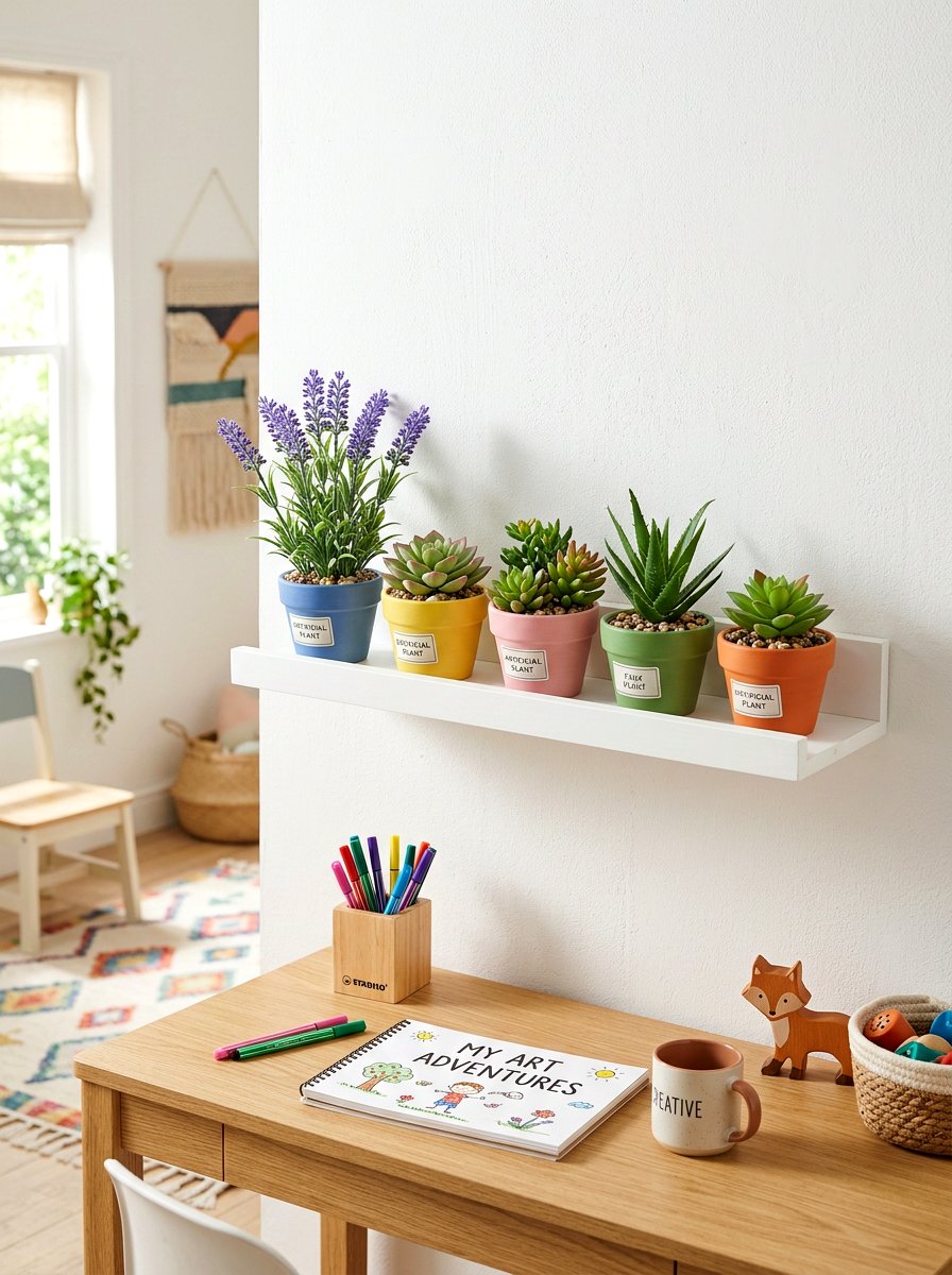 Potted Artificial Plants For Kids - 25 Spring Playroom Decor Ideas