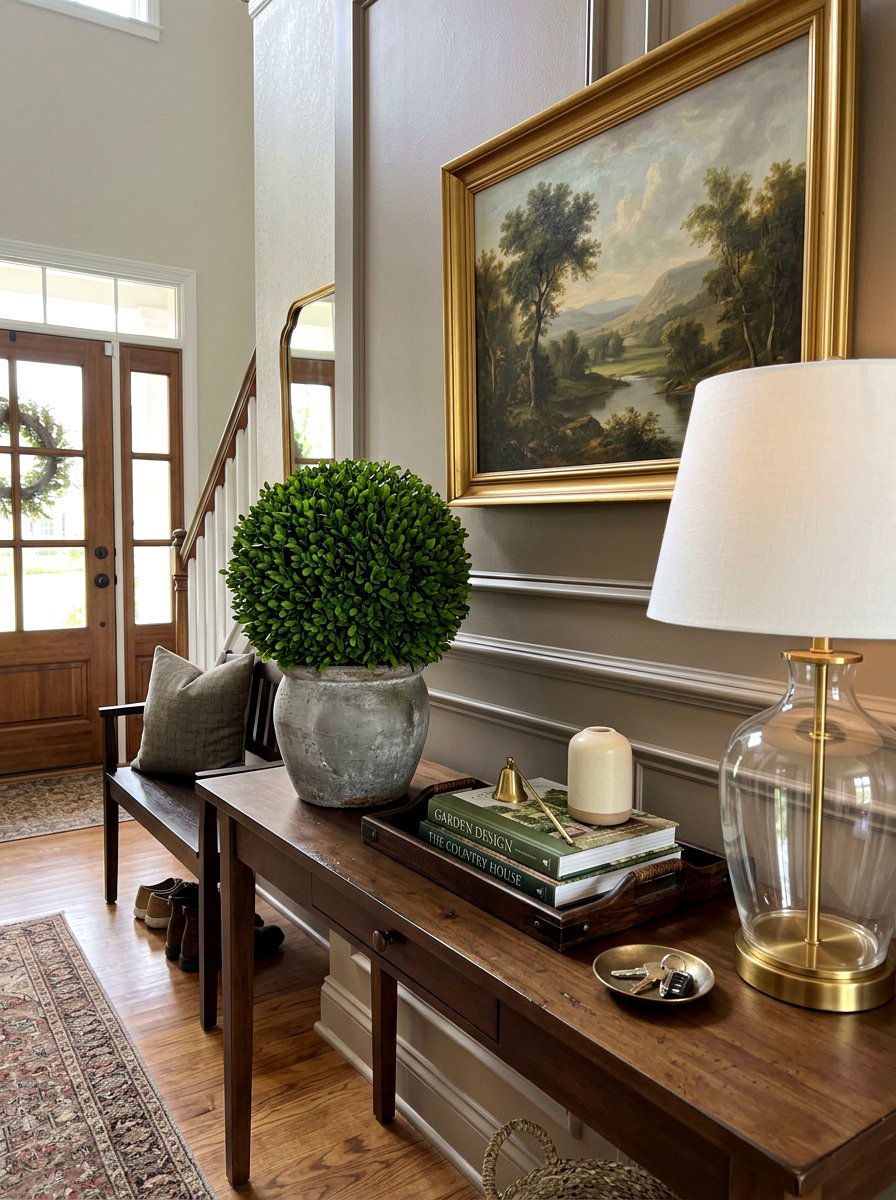 Potted Boxwood Topiary For Console Table - 25 Spring Boxwood Topiary Ideas
