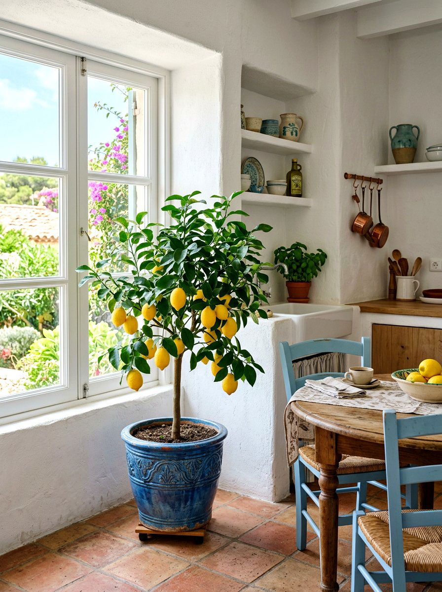 Potted Citrus Tree - 25 Spring Indoor Garden Ideas