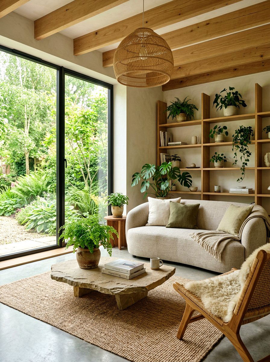 Potted Fern Plant - 25 Spring Coffee Table Decor Ideas