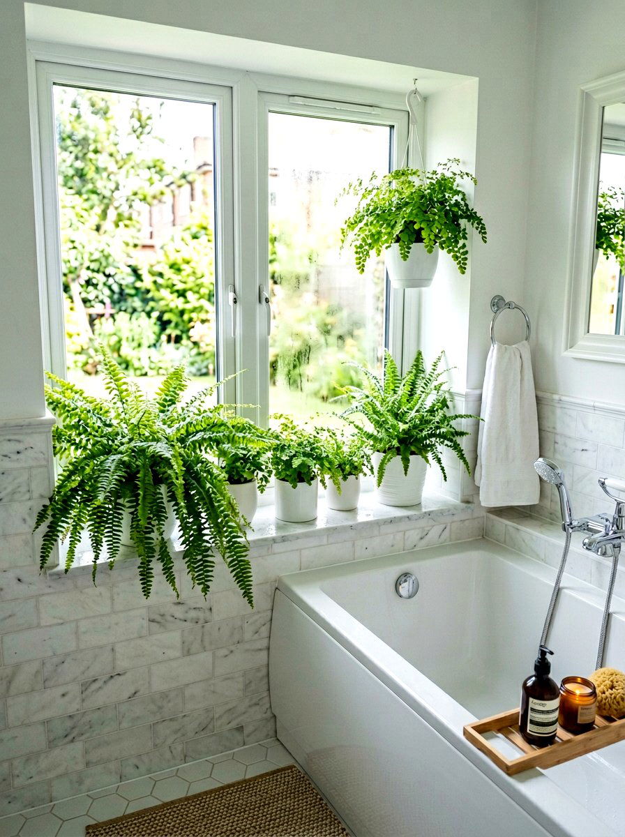 Potted Fern Variety - 25 Spring Windowsill Garden Ideas