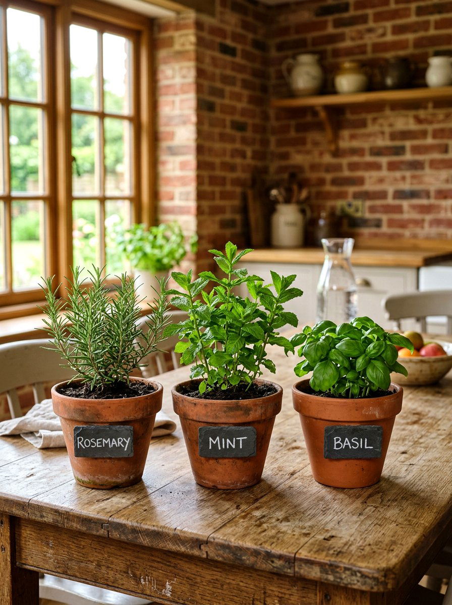 Potted Herb Centerpiece - 25 Spring Party Decor Ideas