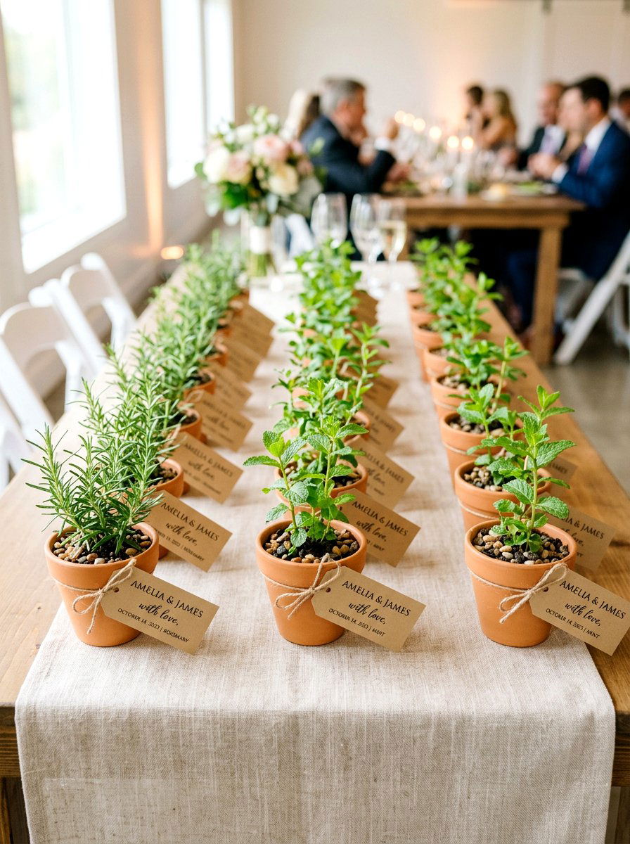 Potted Herb Favor - 25 Spring Tea Party Decor Ideas