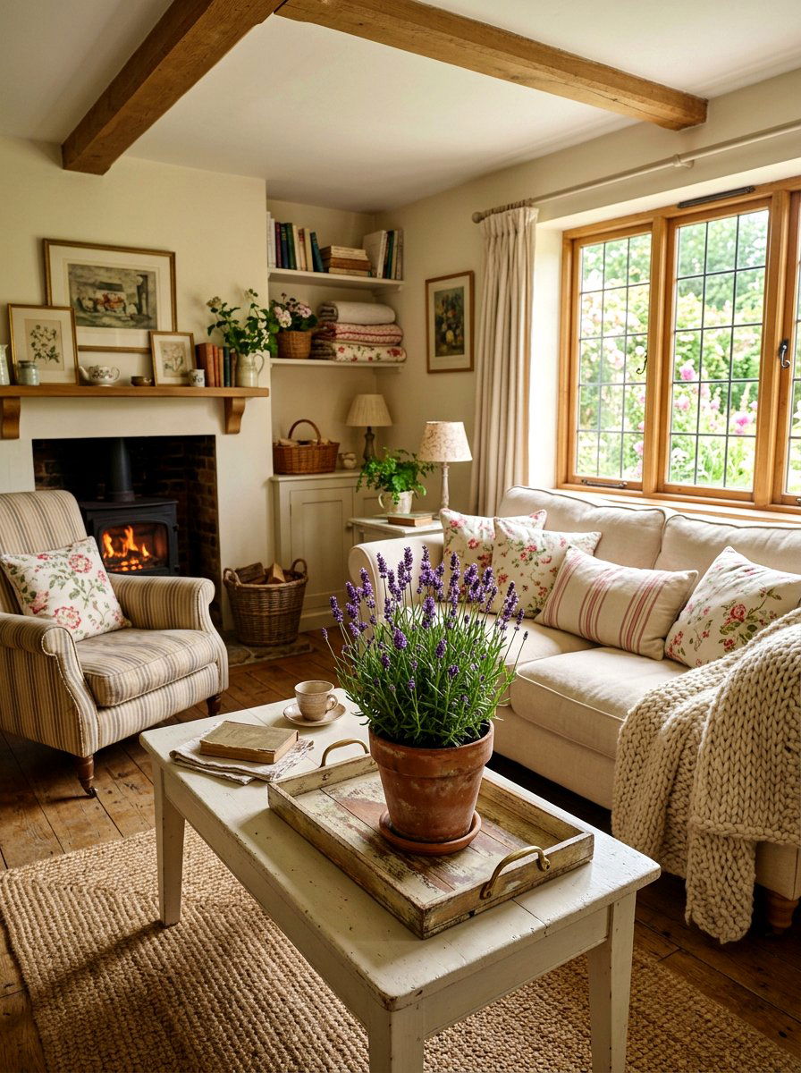 Potted Lavender Plant - 25 Spring Living Centerpiece Ideas