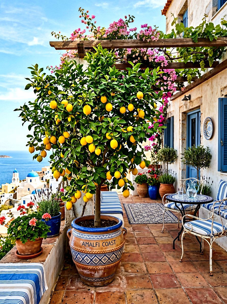 Potted Lemon Tree - 25 Back Porch Spring Decor Ideas