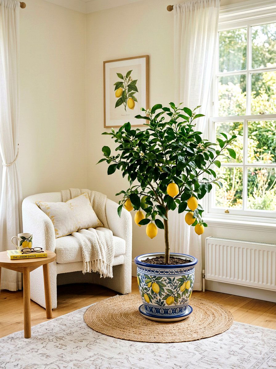 Potted Lemon Tree - 25 Spring Rental Friendly Decor Ideas