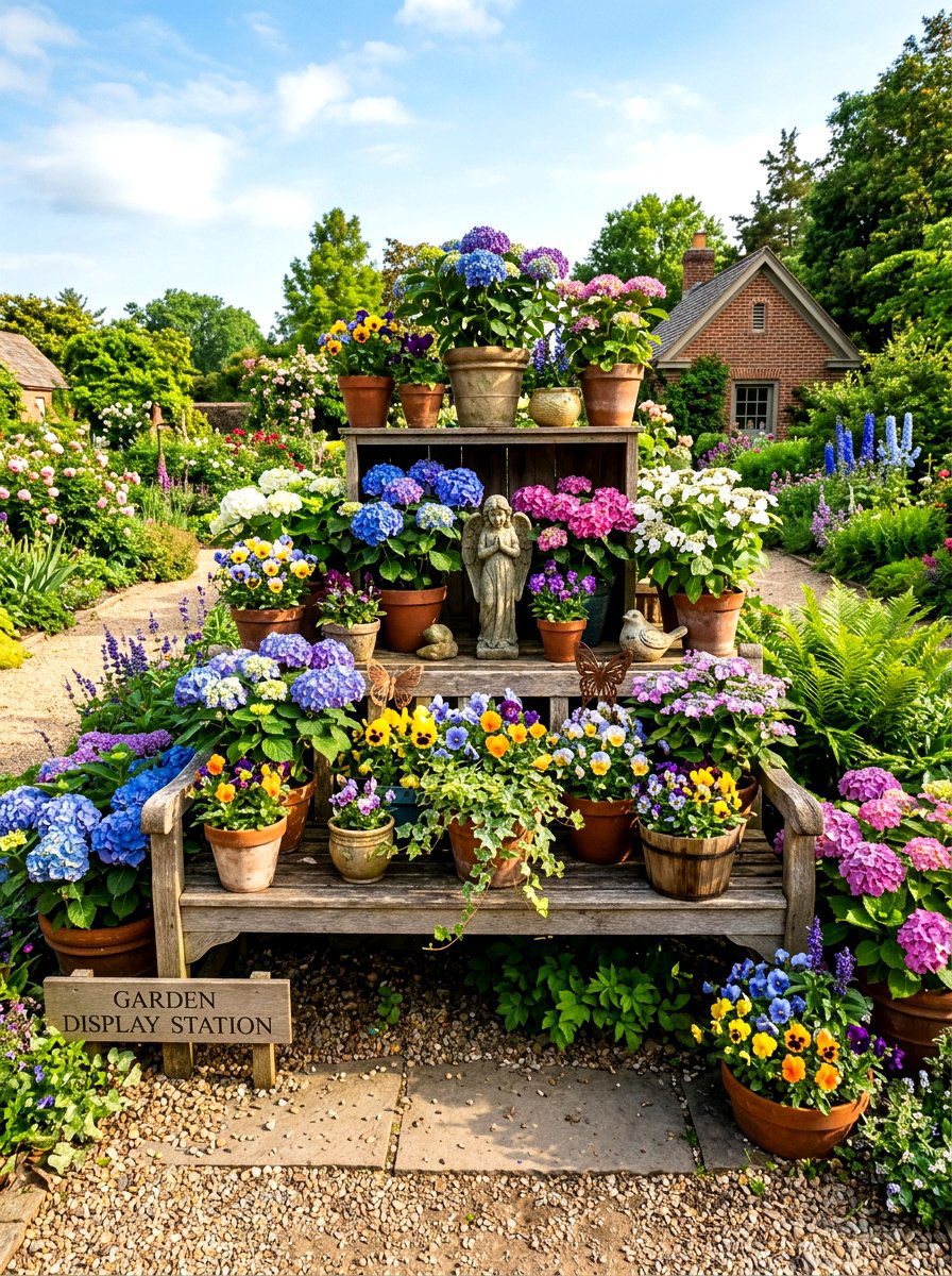 Potted Plant Display Station - 25 Spring Potting Station Decor Ideas