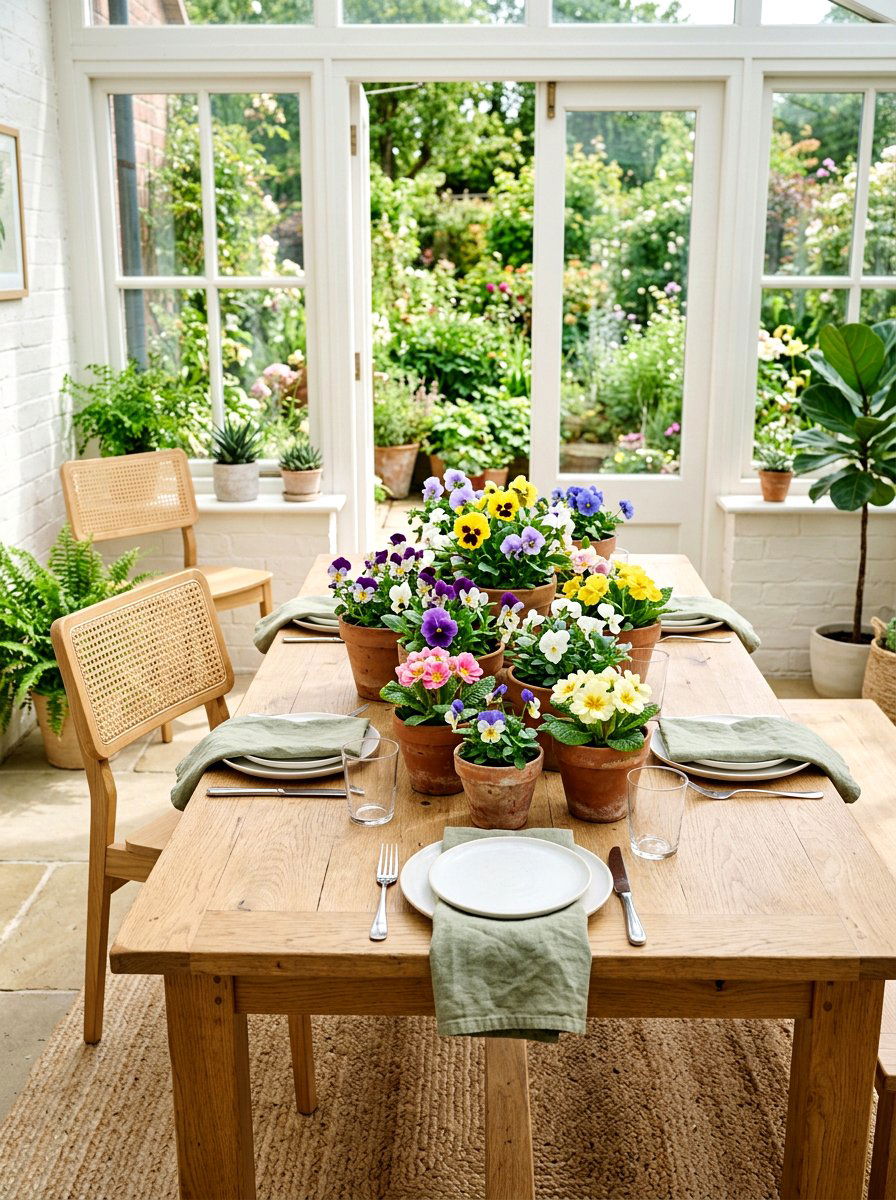 Potted Plant Table - 25 Spring Table Arrangement Ideas